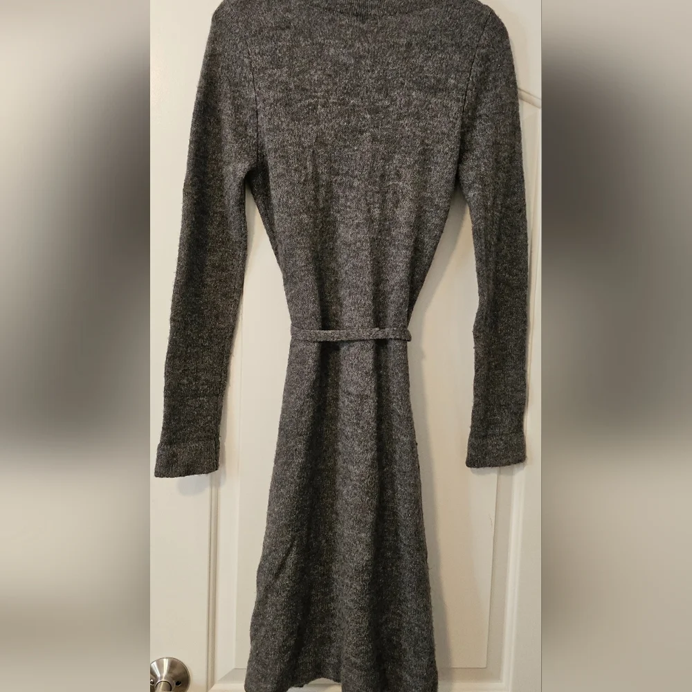 Moda International Gray Women's Long Cardigan Sweater - Picture 2 of 6